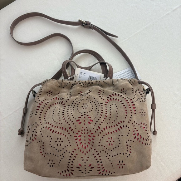 JOHNNY WAS Fiorire Vanessa Crossbody Boho Handbag! New Italian Tan Leather. Boho - Picture 8 of 14